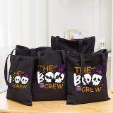 Halloween Eco Friendly The Skull Crew Handle Canvas Bottomless Tote Bag