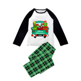 2023 Christmas Matching Family Pajamas Christmas Gift Trucks Green Pajamas Set