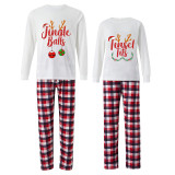 Couple Matching Christmas Pajamas Jngle Balls & Tinsel Tits Loungwear White Pajamas Set