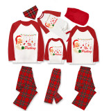 Christmas Matching Family Pajamas Funny No Peeking Santa Ornament Gray Pajamas Set