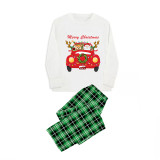 Christmas Matching Family Pajamas Merry Christmas Santa Gift Truck Green Pajamas Set