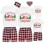 Christmas Matching Family Pajamas Christmas Family Elk Short Pajamas Set