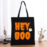 Halloween Eco Friendly Hey Boo Handle Canvas Bottomless Tote Bag