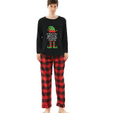 Couple Matching Christmas Pajamas Christmas Elf Loungwear Black Pajamas Set