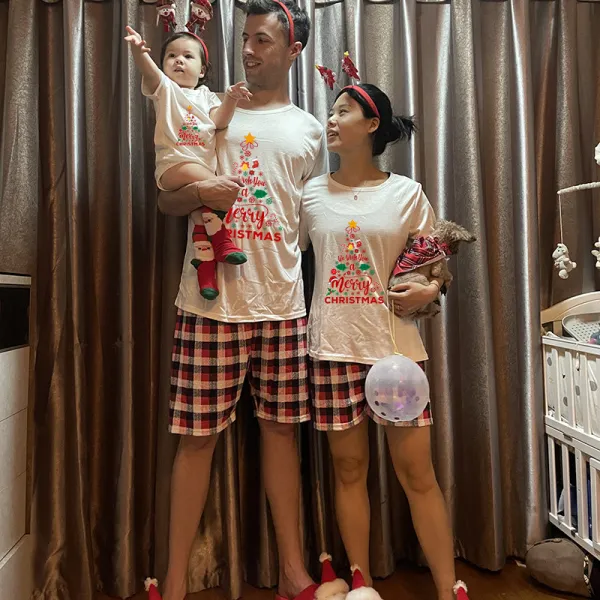 Christmas Matching Family Pajamas We Wish You A Merry Christmas Short Pajamas Set
