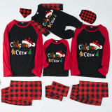 Christmas Matching Family Pajamas Gingerbread Christmas Crew Red Black Pajamas Set