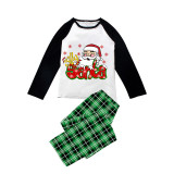 Christmas Matching Family Pajamas Funny Silly Santa Snowflakes Green Pajamas Set