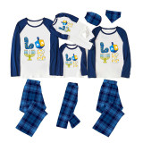 Christmas Matching Family Pajamas Happy Hanukkah Love Candlestick Blue Pajamas Set
