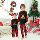 Christmas Matching Family Pajamas Funny No Peeking Deer Black Pajamas Set