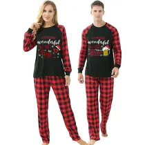 Couple Matching Christmas Pajamas It's The Wonderful Time Loungwear White Pajamas Set