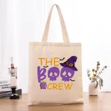 Halloween Eco Friendly The Skull Crew Handle Canvas Bottomless Tote Bag