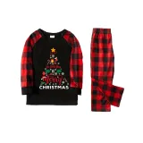Christmas Matching Family Pajamas We Wish You A Merry Christmas Black Pajamas Set