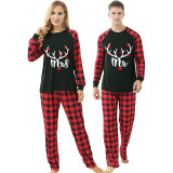 Couple Matching Christmas Pajamas Mr. & Mrs. Antler Loungwear White Pajamas Set