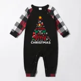 Christmas Matching Family Pajamas We Wish You A Merry Christmas Red Black Pajamas Set