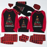 Christmas Matching Family Pajamas We Wish You A Merry Christmas Red Black Pajamas Set
