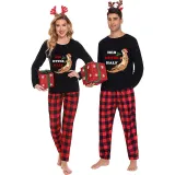 Couple Matching Christmas Pajamas His Or Her Otter Half Loungwear Black Pajamas Set
