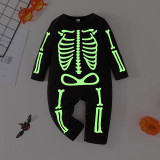 Baby Luminous Skeleton Halloween Romper Costume