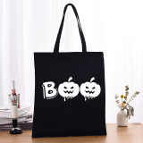 Halloween Eco Friendly Luminous Boo Crew Handle Canvas Tote Bag