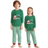 Christmas Matching Family Pajamas Funny It's Gonna Be A Fully Moon This Christmas Green Stripes Pajamas Set