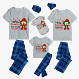 Christmas Matching Family Pajamas Funny Elf Snowflakes are Really Made Blue Pajamas Set