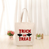 Halloween Eco Friendly Trick or Treat Handle Canvas Tote Bag