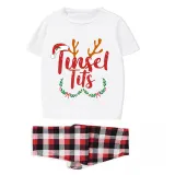 Couple Matching Christmas Pajamas Jngle Balls & Tinsel Tits Loungwear Short Pajamas Set