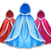 Kids Girl Halloween Princess Hood Cloak Costume Dress Up
