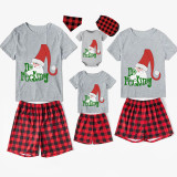 Christmas Matching Family Pajamas Funny No Peeking Santa Short Pajamas Set