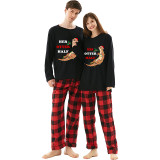 Couple Matching Christmas Pajamas His Or Her Otter Half Loungwear Black Pajamas Set