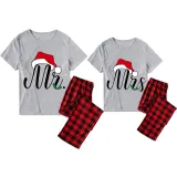 Couple Matching Christmas Pajamas Christmas Hat Mr & Mrs. Loungwear Short Pajamas Set
