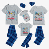 Christmas Matching Family Pajamas Funny Snowman How Snowflakes are Really Made Blue Pajamas Set