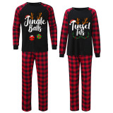 Couple Matching Christmas Pajamas Jngle Balls & Tinsel Tits Loungwear White Pajamas Set