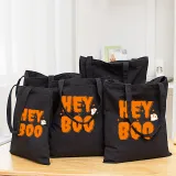 Halloween Eco Friendly Hey Boo Handle Canvas Bottomless Tote Bag