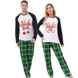 Couple Matching Christmas Pajamas Jngle Balls & Tinsel Tits Loungwear Green Pajamas Set