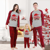 Christmas Matching Family Pajamas Red Hat Christmas Crew Gray Pajamas Set