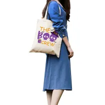 Halloween Eco Friendly The Skull Crew Handle Canvas Bottomless Tote Bag