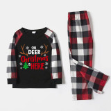 Christmas Matching Family Pajamas Christmas Deer Is Here Red Black Pajamas Set