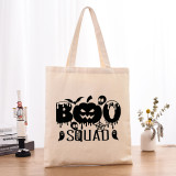 Halloween Eco Friendly BOO Squad Handle Canvas Bottomless Tote Bag