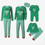 Christmas Matching Family Pajamas Daddy Mommy Elf Green Plaid Pajamas Set