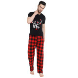 Couple Matching Christmas Pajamas Mr. & Mrs. Antler Loungwear Short Pajamas Set