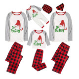 Christmas Matching Family Pajamas Funny No Peeking Santa White Pajamas Set