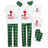 Christmas Matching Family Pajamas Funny Santa How Snowflakes are Really Made Green Pajamas Set