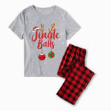Couple Matching Christmas Pajamas Jngle Balls & Tinsel Tits Loungwear Short Pajamas Set