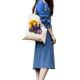 Halloween Eco Friendly Witch's Castle Handle Canvas Bottomless Tote Bag