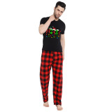 Couple Matching Christmas Pajamas Merry Bright Loungwear Short Pajamas Set