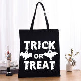 Halloween Eco Friendly Luminous Trick or Treat Handle Canvas Tote Bag