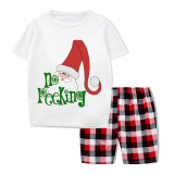 Christmas Matching Family Pajamas Funny No Peeking Santa Short Pajamas Set