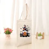 Halloween Eco Friendly CuPumpkins Gnomie Handle Canvas Bottomless Tote Bag