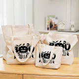 Halloween Eco Friendly BOO Squad Handle Canvas Tote Bag