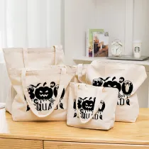 Halloween Eco Friendly BOO Squad Handle Canvas Tote Bag